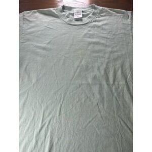 VTG Alore Shirt Mens Large Mint Green Crewneck Short Sleeve Solid Basic Made USA